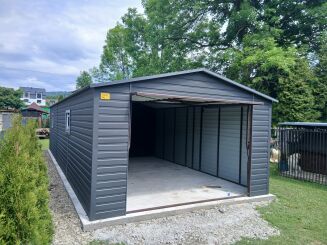 Garaż blaszany Premium 4 metry x 10 metrów z dachem dwuspadowym - 2